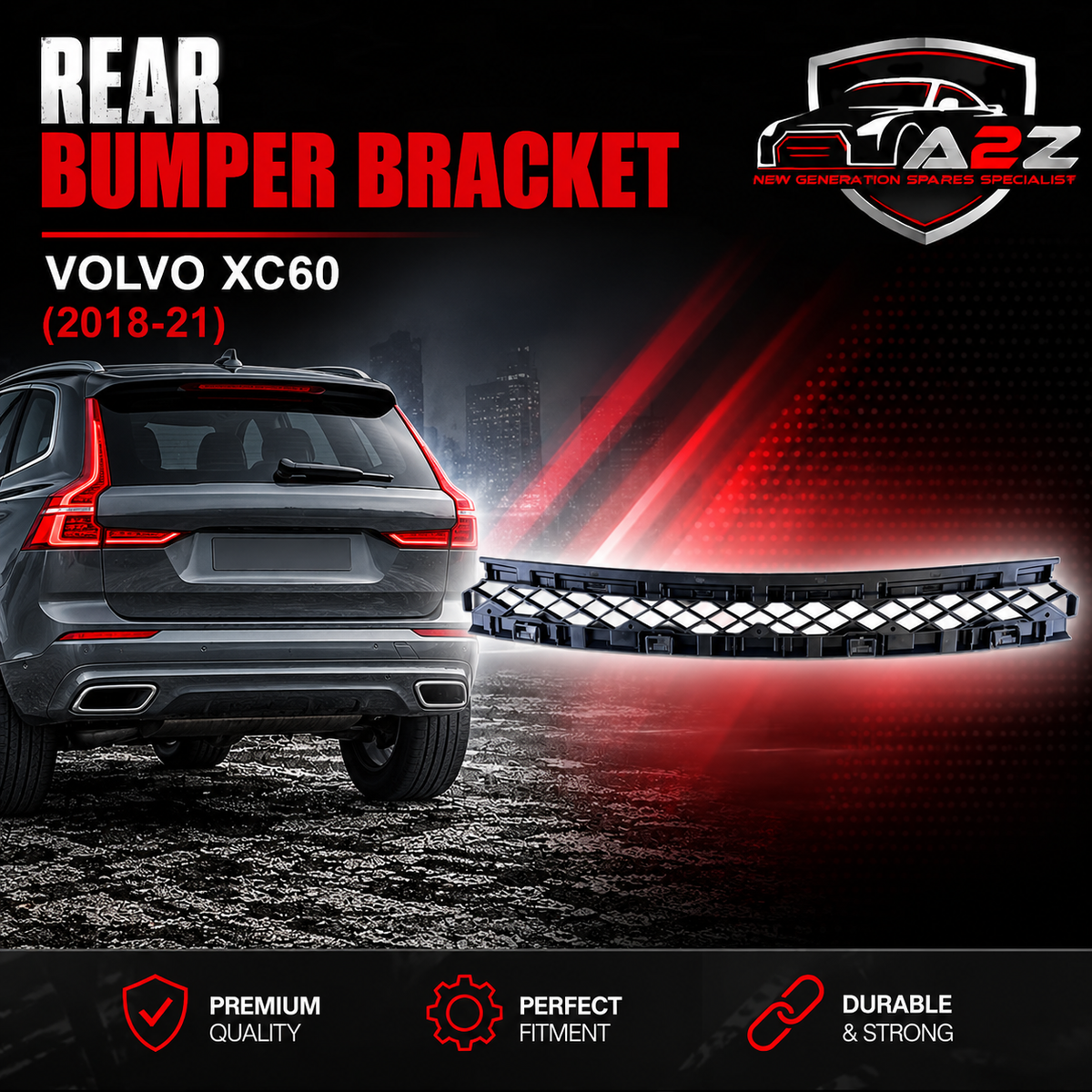 Rear Bumper Bracket 31407983 Compatible With Volvo XC60 (2018-21)