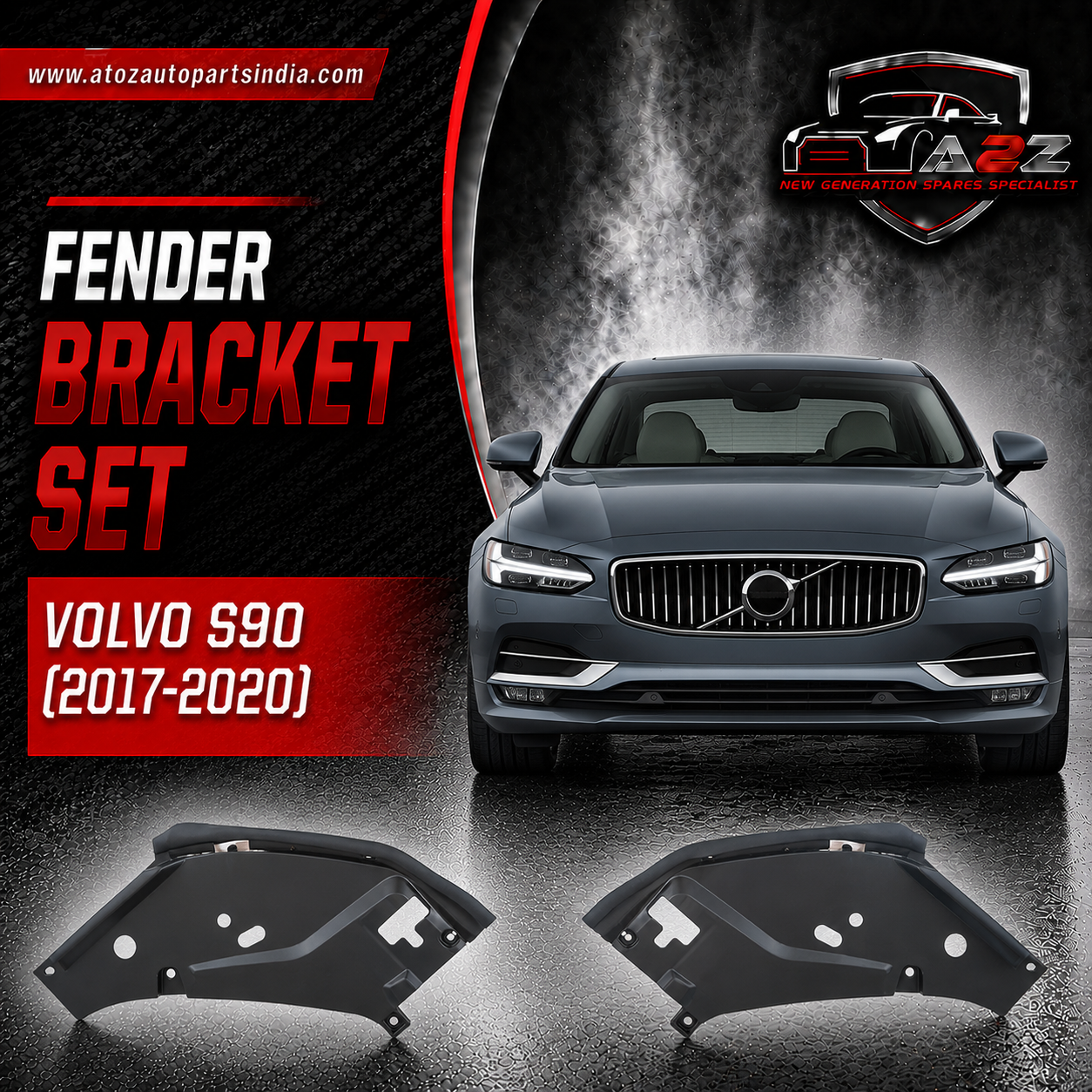 Fender Bracket Left 31386868 & Right 31386869 Compatible With VOLVO S90 (2017-2020) Tag No.2813