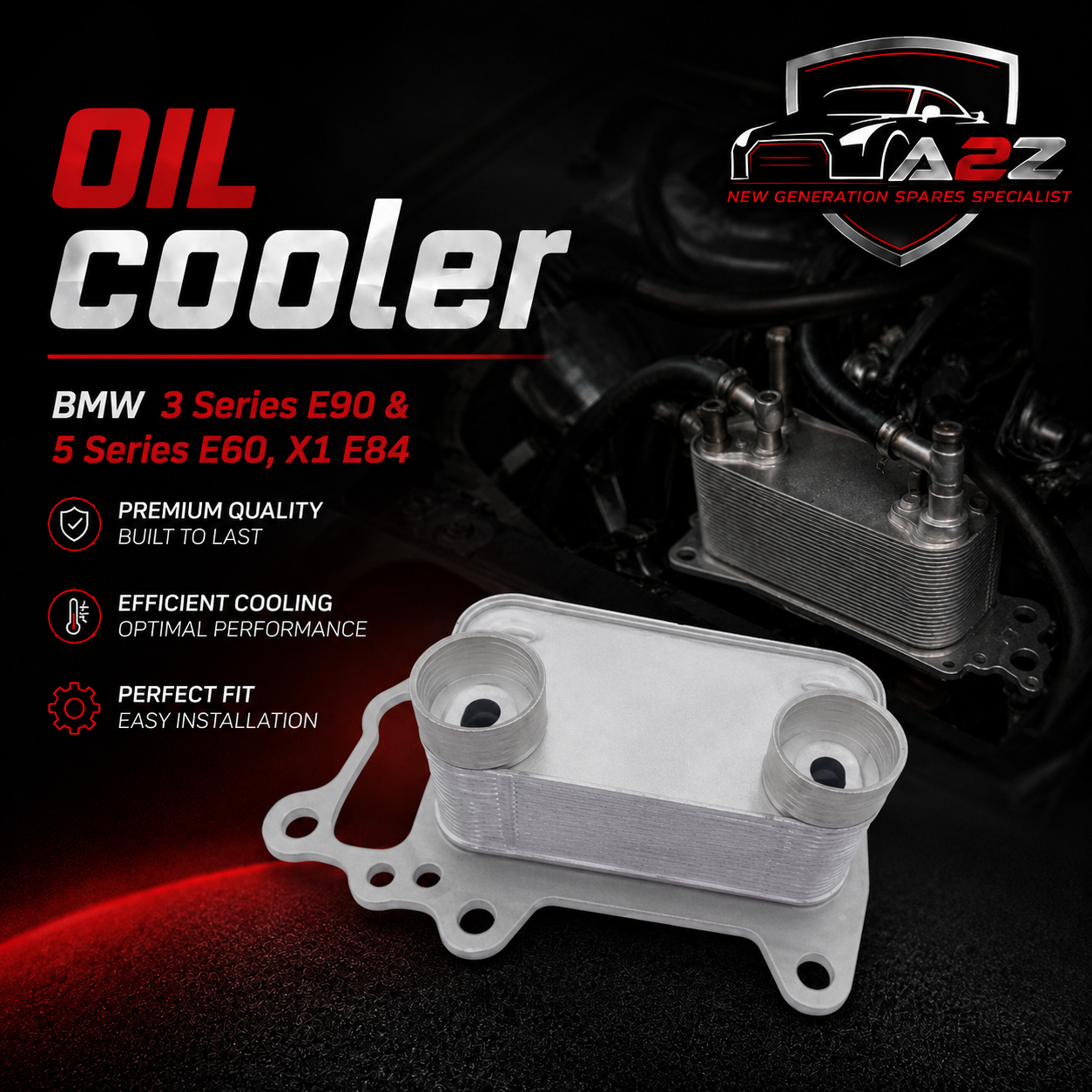 OIL COOLER  11427802113 7802113 For BMW 3 Series E90 & 5 Series E60, X1 E84 Tag-O-01
