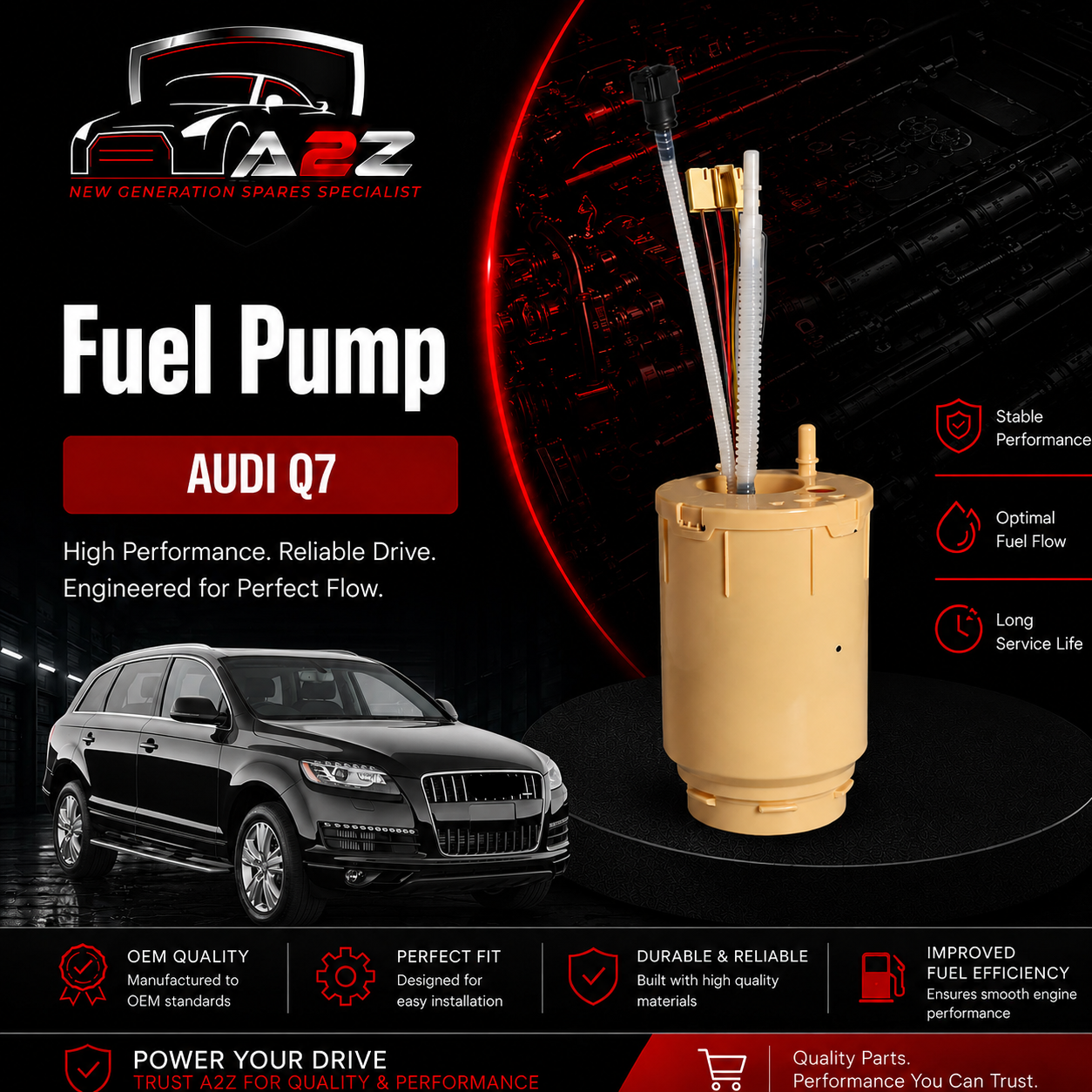 Fuel Pump 7P6919088B Compatible With AUDI Q7 (4LB) Tag No. 11