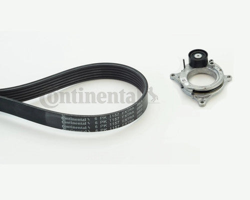 Multi Rib Belt Kit 6PK1157EXTRAK1 Compatible With BMW 3 (G20, G80, G28), 5 (G30, F90), 6 Gran Turismo (G32), X3 (G01, F97, G08) (CONTINENTAL)