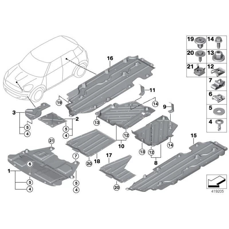 Bonnet Screen 51759809304 Compatible With MINI COOPER R60