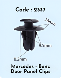 Door Panel Clips (Set of 10) Code:2337 Compatible With Mercedce Benz