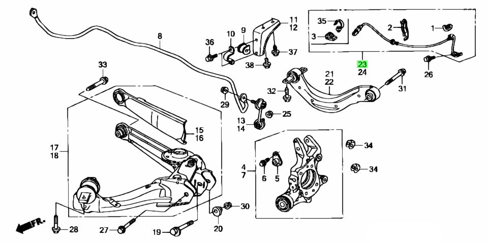 Rear Right ABS Wheel Speed Sensor 57470SNA003 Compatible With HONDA CIVIC