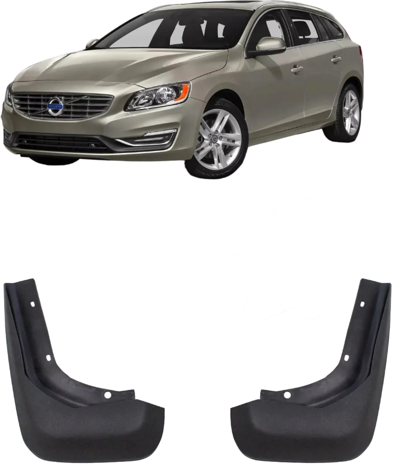 Front Mudguard (Set Of 2) 31265329 Compatible With Volvo S60 (2011-19)