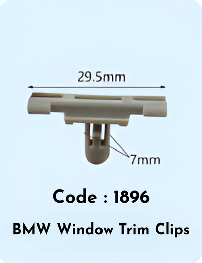 Window Trim Clips {Set Of 10} Code:1896 Compatible With BMW
