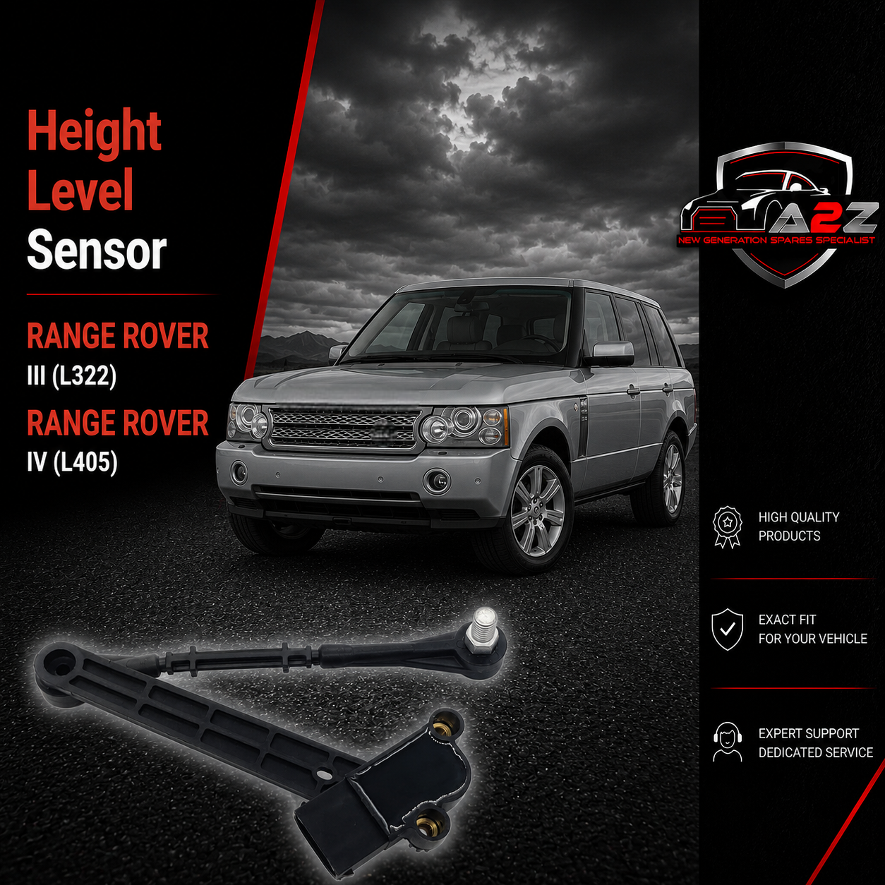 Height Level Sensor LR010802 Compatible With RANGE ROVER III (L322) RANGE ROVER IV (L405)