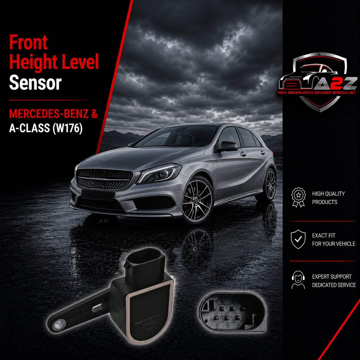 Front Height Level Sensor 0045429918 Compatible With MERCEDES-BENZ & A-CLASS (W176)