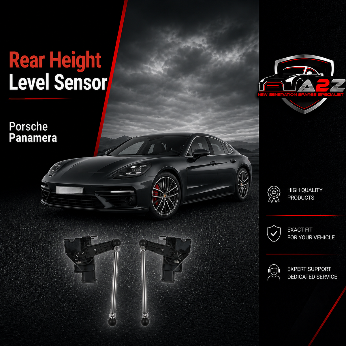 Rear Height Level Sensor Right  97033302204 Compatible With Porsche Panamera