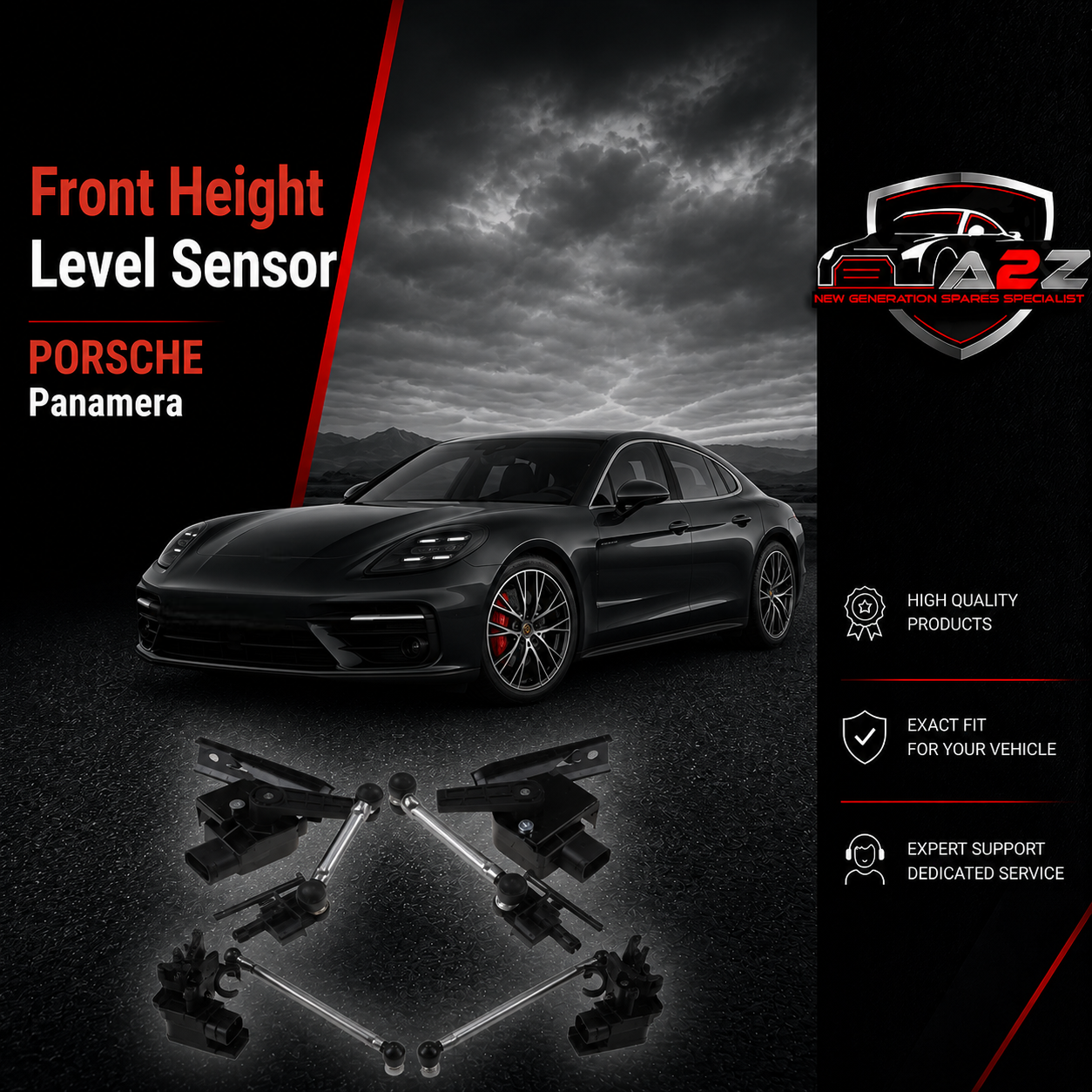 Front Height Level Sensor Right Side 97034302203 Comaptible With Porsche Panamera