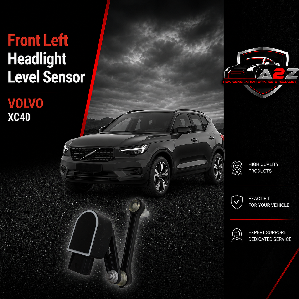 Front Left  Headlight Level Sensor 32212657 Compatible With Volvo XC40