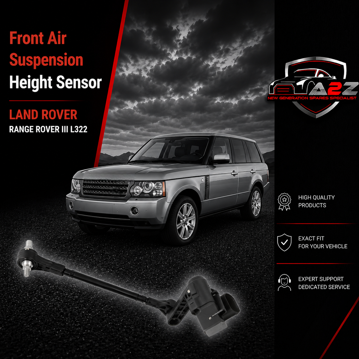 Front Air Suspension Height Sensor LR010828 LR023652 Compatible With LAND ROVER RANGE ROVER III L322