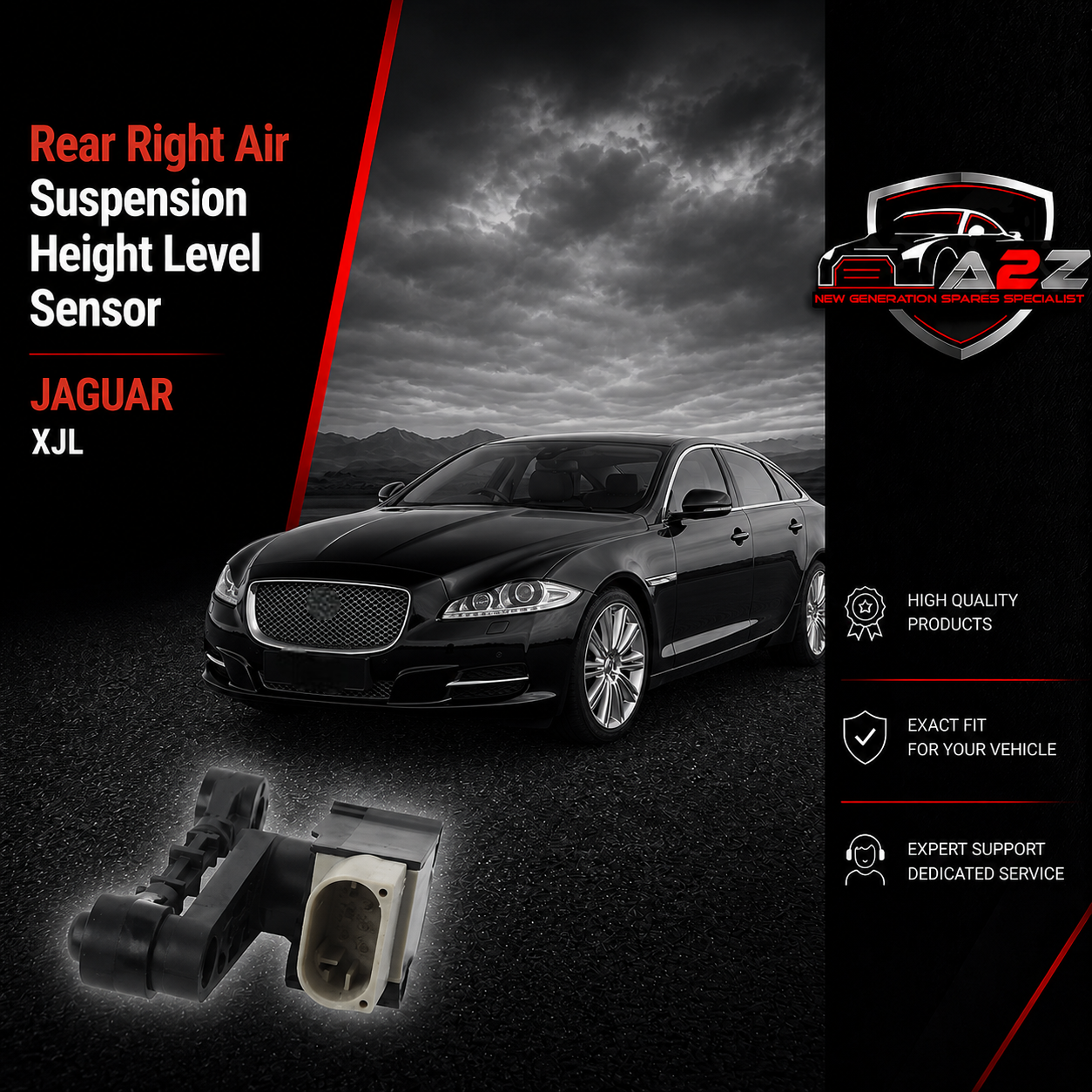 Rear Right Air Suspension Height Level Sensor C2D16582 AW933C280BC AW933C280BD C2D6859b Compatible With JAGUAR XJL