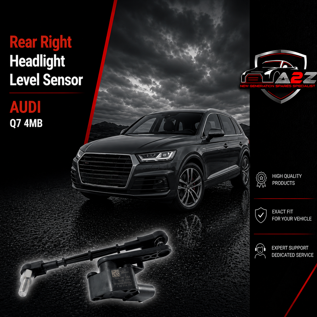 Rear Right Headlight Level Sensor 4M0941310G  Compatible With AUDI Q7 4MB