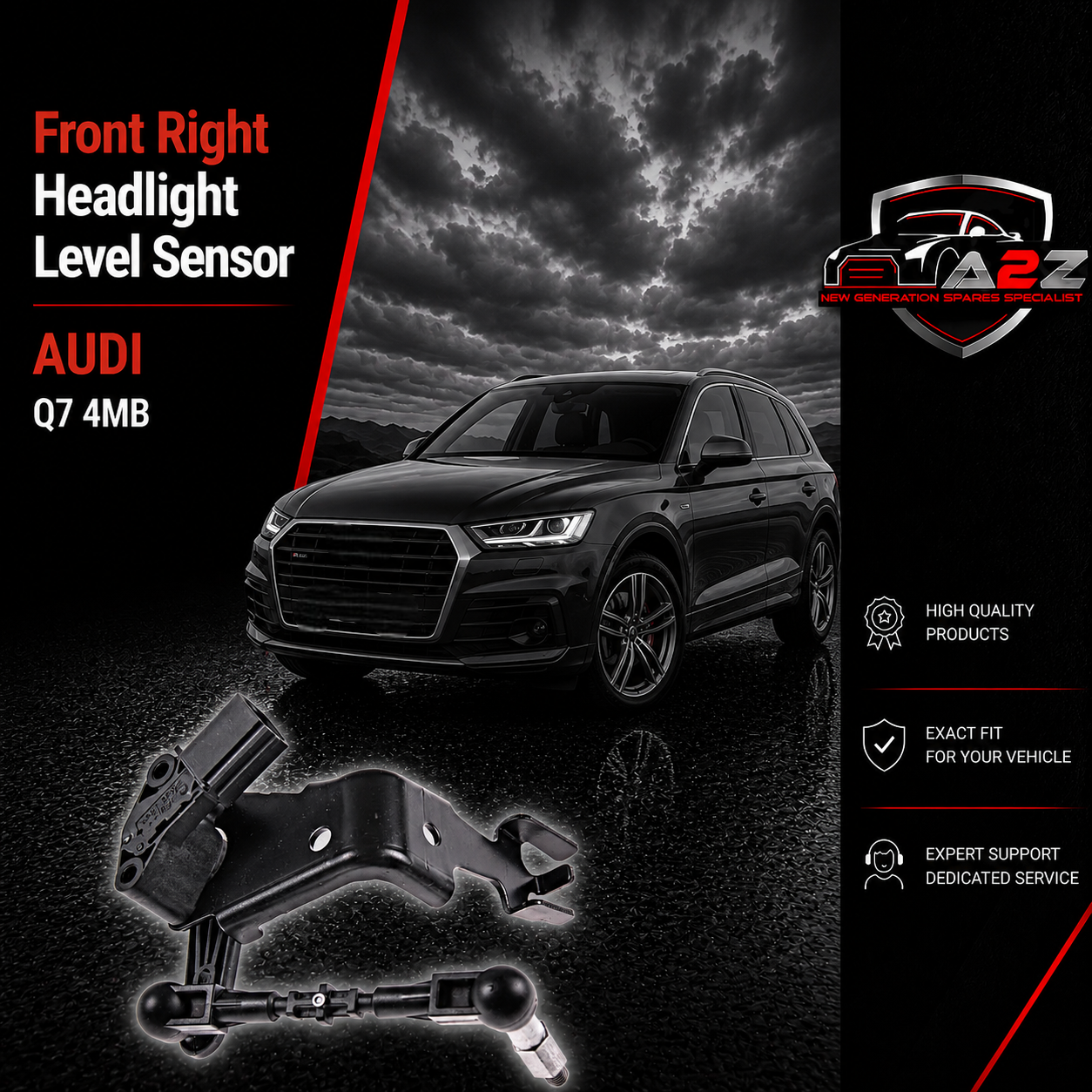 Front Right Headlight Level Sensor 4M0941286D Compatible With AUDI Q7 4MB