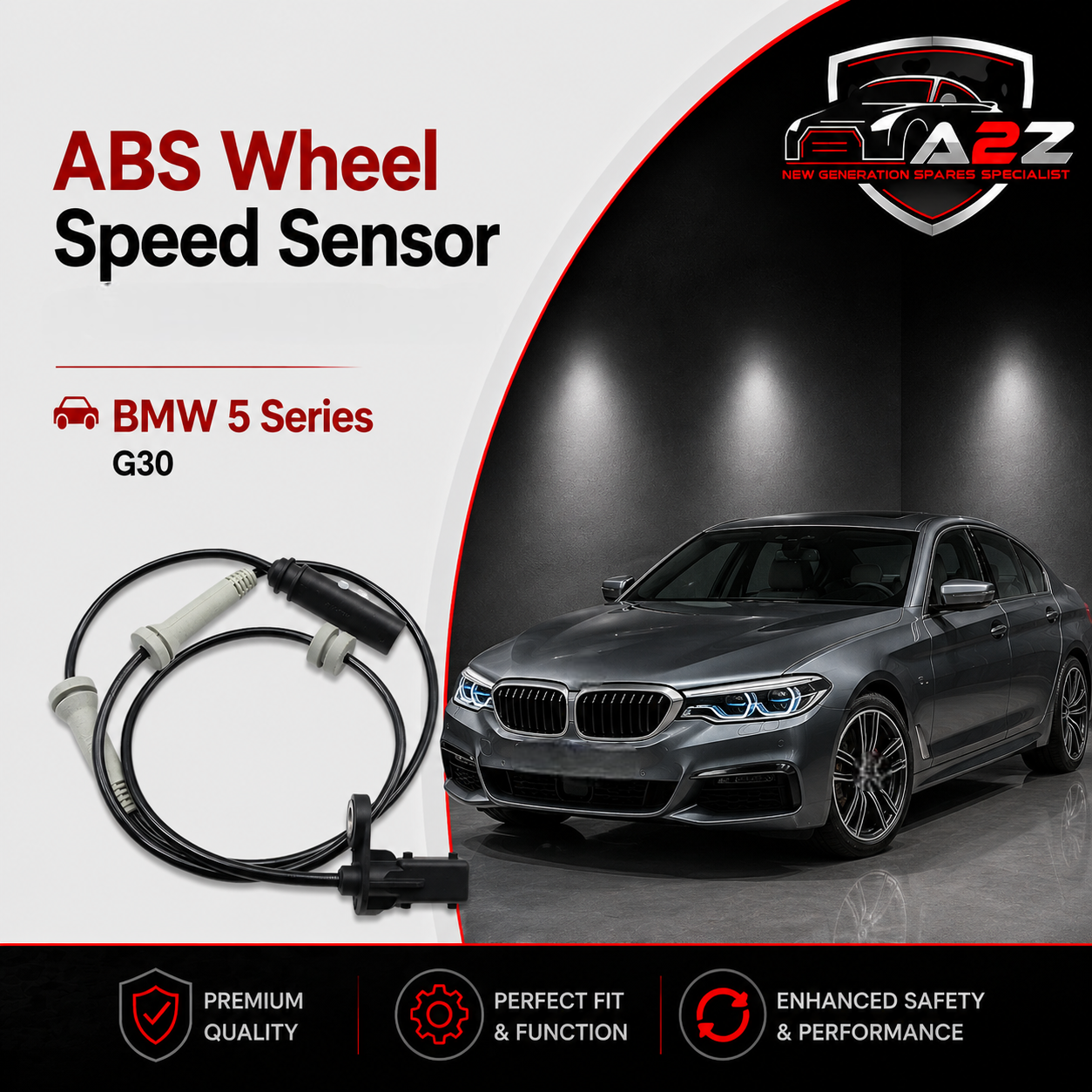 ABS Wheel Speed Sensor 34526874632 Compatible With BMW G30 G12 G12
