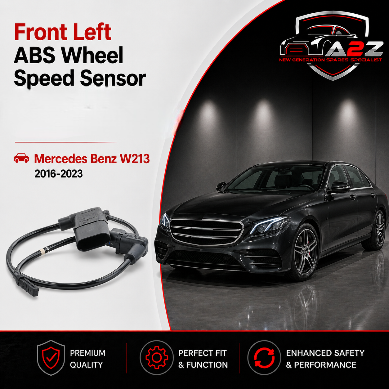 Front Left ABS Wheel Speed Sensor 2135403705 Compatible With Mersedes Benz W213