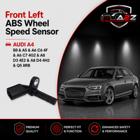 Front Left ABS Wheel Speed Sensor 4E0927803A 4E0927803D 4E0927803F Compatible With AUDI A4 B8 & A5 & A6 C6 4F & A6 C7 4G2 & A8 D3 4E2 & A8 D4 4H2 & Q5 8RB