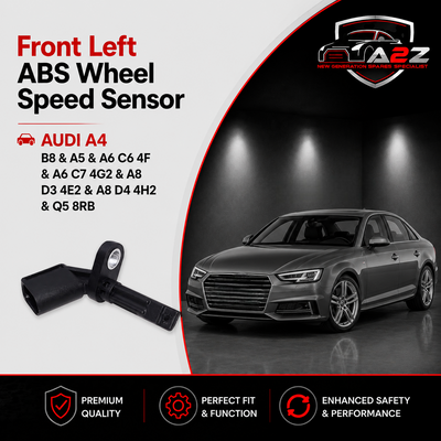 Front Left ABS Wheel Speed Sensor 4E0927803A 4E0927803D 4E0927803F Compatible With AUDI A4 B8 & A5 & A6 C6 4F & A6 C7 4G2 & A8 D3 4E2 & A8 D4 4H2 & Q5 8RB