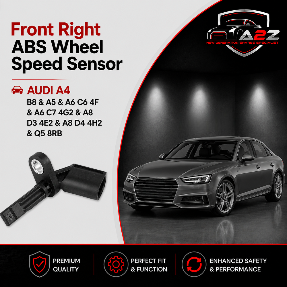 Front Right ABS Wheel Speed Sensor 4E0927804F 4E0927804D Compatible With AUDI A4 B8  & A5 & A6 C6 4F & A6 C7 4G2 &  A8 D3 4E2 & A8 D4 4H2 & Q5 8RB