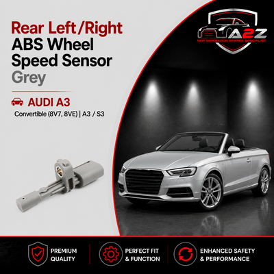 Rear Left/Right ABS Wheel Speed Sensor Grey WHT003864A WHT003864B WHT003864C 2K0927807 WHT003864 Compatible With AUDI A3 Convertible (8V7, 8VE) | A3 / S3