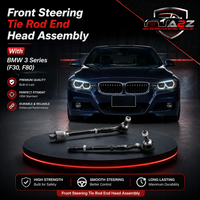 Front Steering Tie Rod End Head Assembly (Rack End & Tie Rod End) Right & Left Set 32106799965 32106799960 Compatible With BMW 3 Series  (F30, F80) & 3 Gran Turismo (F34)