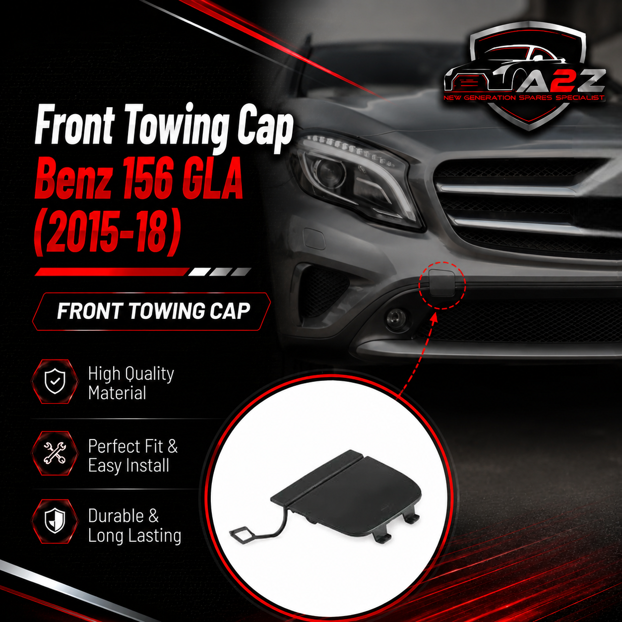 Benz 156 GLA (2015-18) Front Towing Cap. Ref No 1568854900. Tag 215