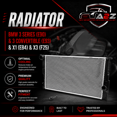 Radiator 17118686026 17112468099 17117558480 17117788903 17117788904 Compatible with BMW 3 Series (E90) & 3 Convertible (E93) & X1 (E84) & X3 (F25)