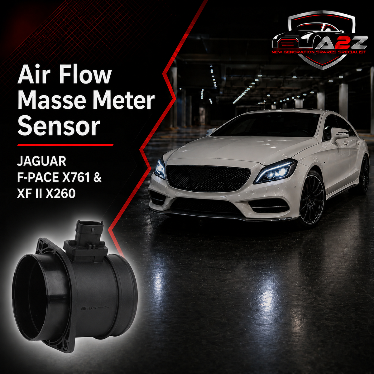 Air Flow Masse Meter Sensor LR071914 028218307 Compatible With JAGUAR F-PACE X761 & XF II X260 & LAND ROVER RANGE ROVER SPORT II L494 & RANGE ROVER SPORT II L494