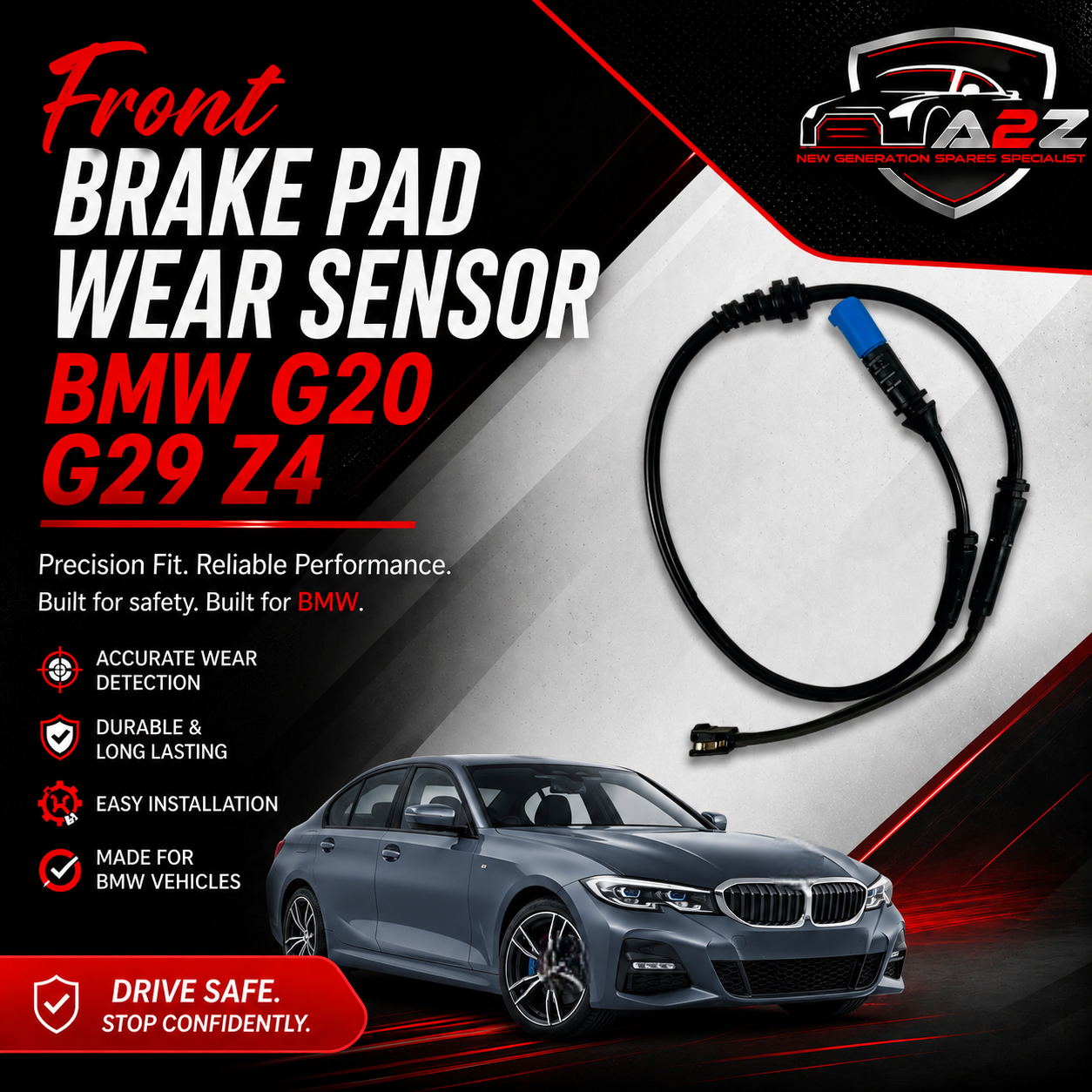 Front Brake Pad Wear Sensor 34356877085 Compatible With BMW G20 G29 Z4