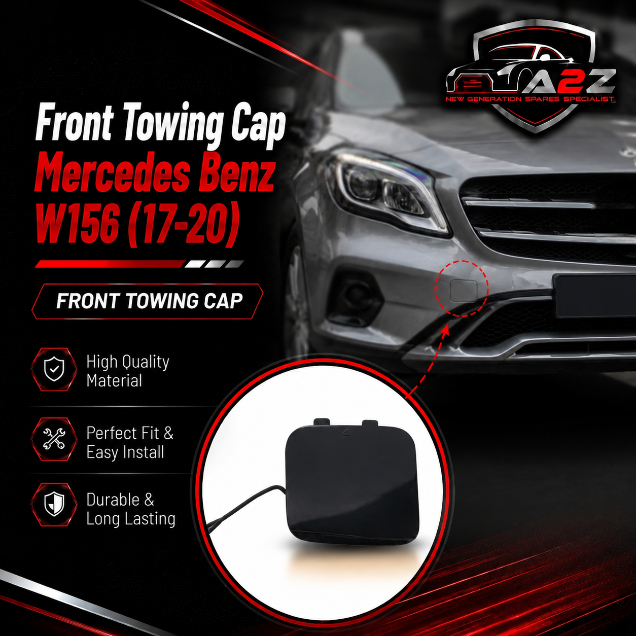 Front Towing Cap 1568854922 A1568854922 Compatible With Mercedes Benz W156 (17-20) Tag NO:218