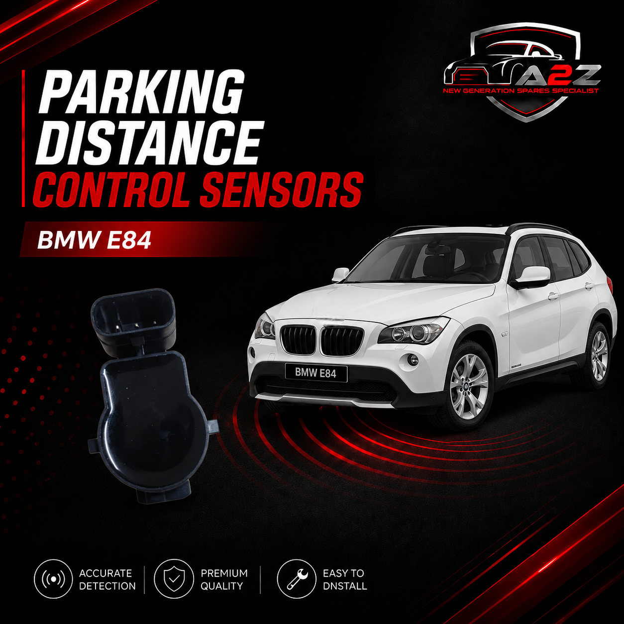 Parking Distance Control Sensors 263013199 Compatible With BMW E84 Tag-PS-15