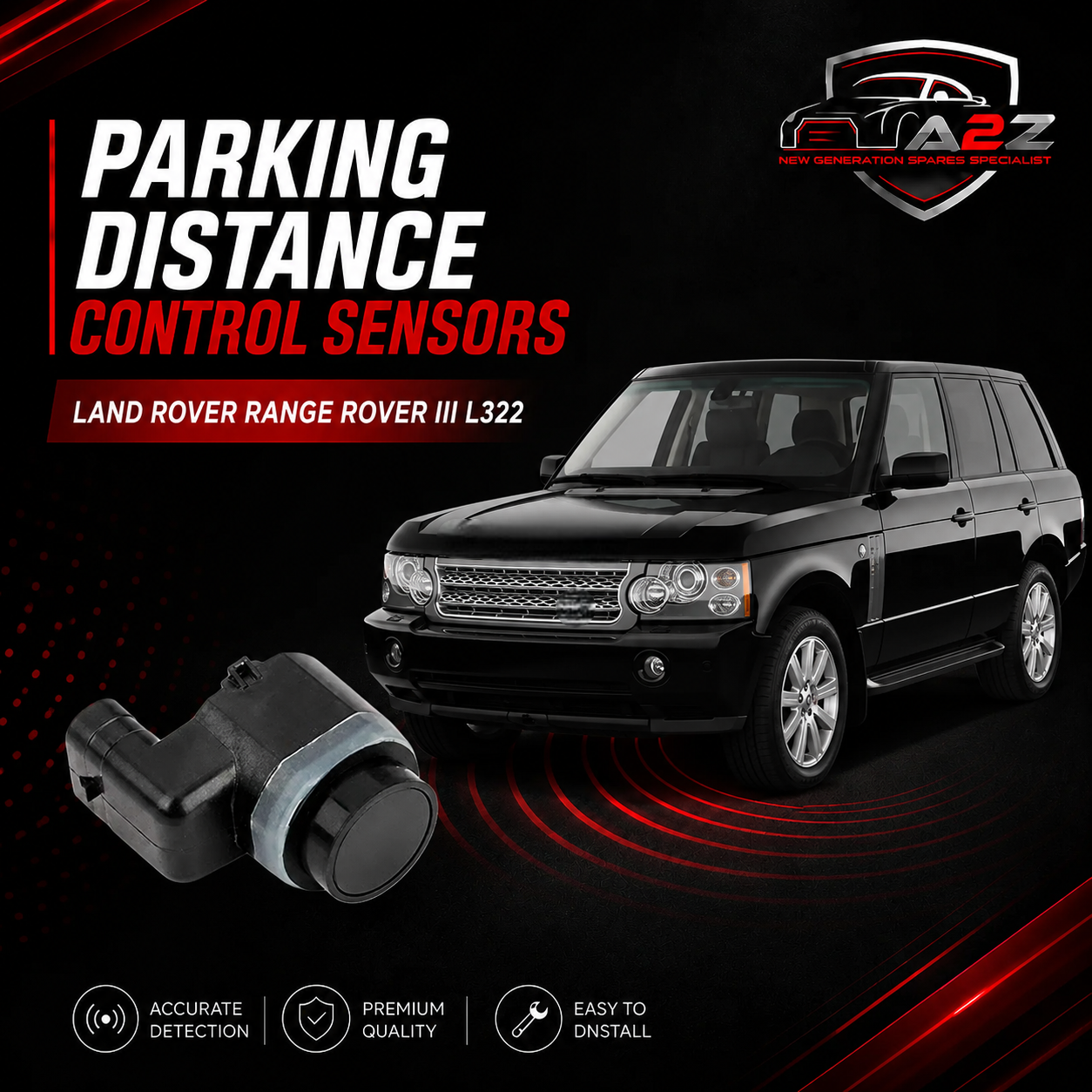 Parking Distance Control Sensors LR011602 Compatible With  LAND ROVER RANGE ROVER III L322 Tag-PS-06