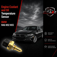 Engine Coolant and Oil Temperature Sensor 13621433076 Compatible With BMW N46 N52 N55