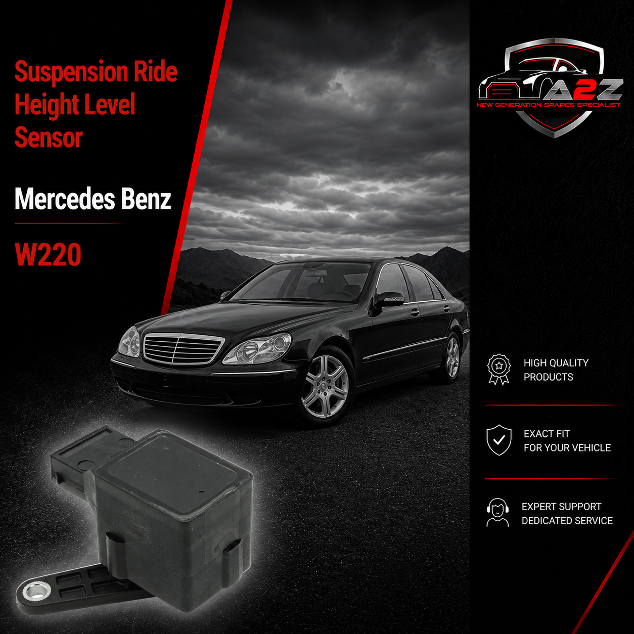 Suspension Ride Height Level Sensor 0105427617 Compatible With Mercedes Benz W220