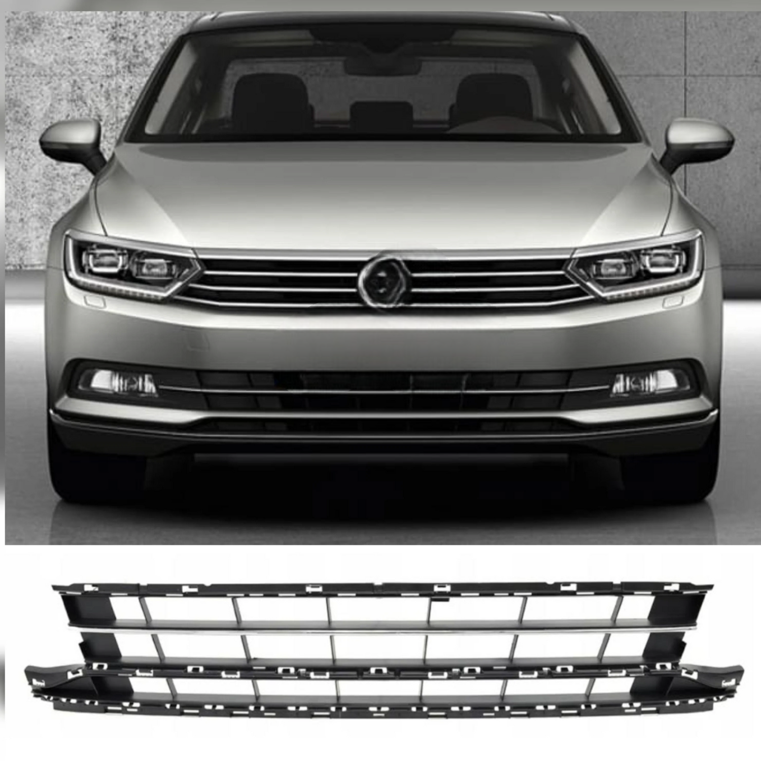Front Bumper Grill 3G0853671 3G0853677A9B9 3G0853677A 3G0853677A9B9 Compatible With Volkswagen PASSAT B8 (362) Tag No.171