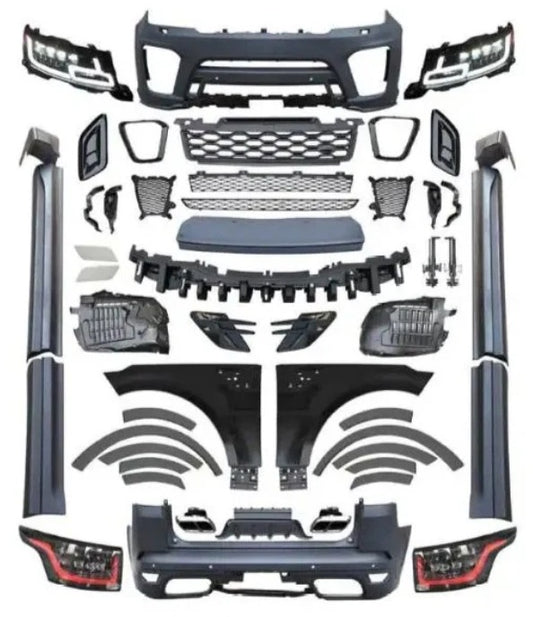 A To Z Compatible With Range Land Rover RR Sport L494 2014-2017 Upgrade Facelift Convert To 2018-2022 Svr Style Bodykit Bumper Headlight Taillight CC-5866 (Shipping Cost Not Included In Price)