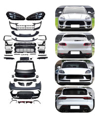 A To Z Compatible With Porsche Macan (2014-2017) 95b 95b.195 Β.2 Upgrade Facelift Convert To 2024 95b.3 Body Kit Bodykit Through Taillight Laser Headlight Plug And Play Hood Bumper Red CC-7955 (Shipping Cost Not Included In Price)