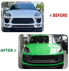 A To Z Compatible With Porsche Macan (2014-2017) 95b 95b.195 Β.2 Upgrade Facelift Convert To 2024 95b.3 Body Kit Bodykit Through Taillight Laser Headlight Plug And Play Hood Bumper Red CC-7955 (Shipping Cost Not Included In Price)