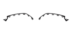 Front Bumper Grille Holders Left 1678850510 & Right 1678850610 Compatible With Mercedes-Benz GLE Class W167 (2020-2025) Tag No.703