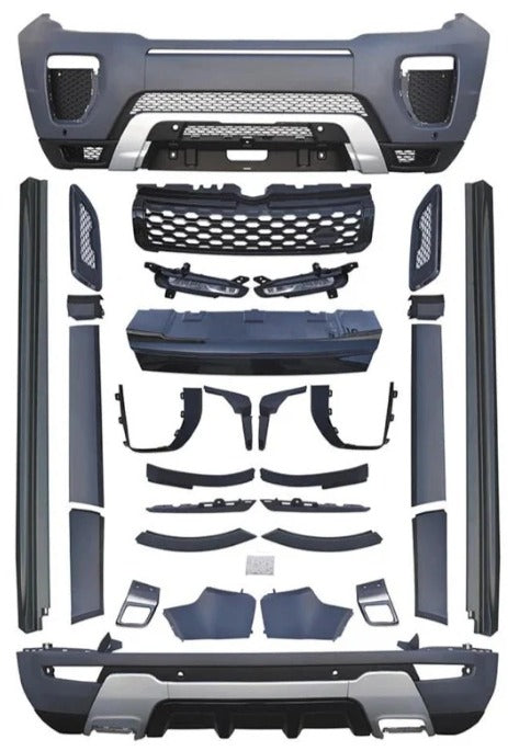 A To Z Compatible With Land Range Rover Rr Evoque 2010-2015 Upgrade Facelift Conver To 2017 Evoque Dynamic Bodykit Bumper Side Skirts Grill CC-9826 (Shipping Cost Not Included In Price)