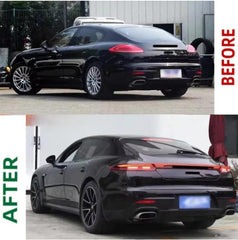 A To Z Compatible With Porsche Panamera 970 2009-2016 970.1970.2 Upgrade Facelift Convert To 2017 Turbo S Style Modified Bumper Taillight Bodykit Rear CC-9833 (Shipping Cost Not Included In Price)