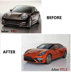 A To Z Compatible With Porsche Panamera 970.1970.2 (2010-2013) Upgrade Facelift Convert To (2018-2023) 971.2 Bodykit Bumper Headlight Taillight Trunk 1:1 CC-8546 (Shipping Cost Not Included In Price)