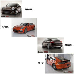 A To Z Compatible With Porsche Panamera 970.1970.2 (2010-2013) Upgrade Facelift Convert To (2018-2023) 971.2 Bodykit Bumper Headlight Taillight Trunk 1:1 CC-8546 (Shipping Cost Not Included In Price)