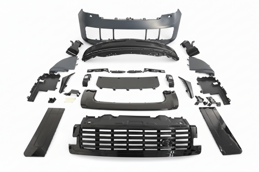 A To Z Compatible With Land Range Rover Rr Vogue L460 2023-2025 Upgrade Facelift Conver To 2023 Sva Bodykit Front Bumper Mesh Side Vent Splitter Skirts Grill Black CC-9829 (Shipping Cost Not Included In Price)