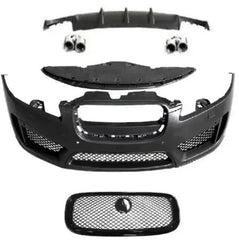 A to Z Compatible With Jaguar Xf Xfs 2011-2015 Bodykit Upgrade To Xfr Xfr-s Style Bodykit Bumper Front Rear Lip Diffuser Exhaust Tip Splitter Grill CC-4838 (Shipping Cost Not Included In Price)