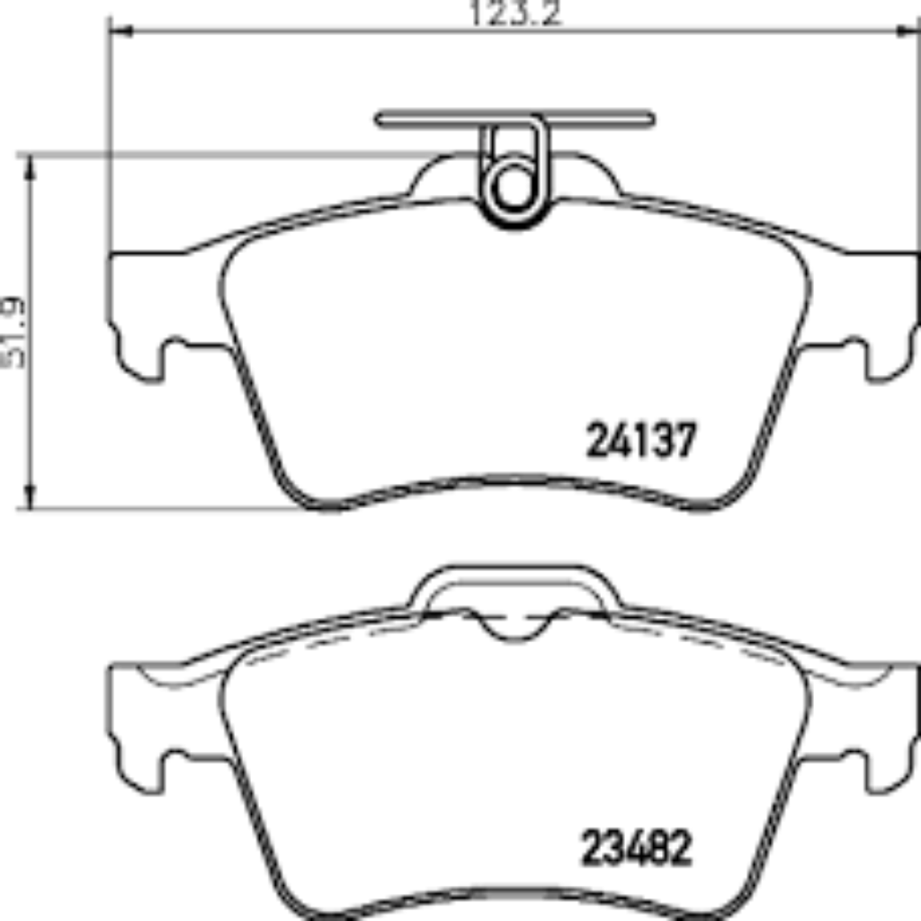 Rear Brake Pad Set 32373164 Compatible With VOLVO S40