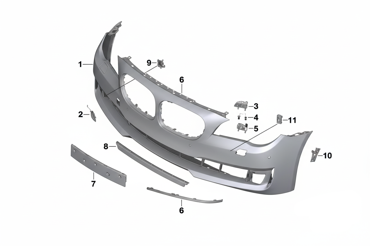 Front Bumper 51117313945 Compatible With BMW F02 (2013-15)