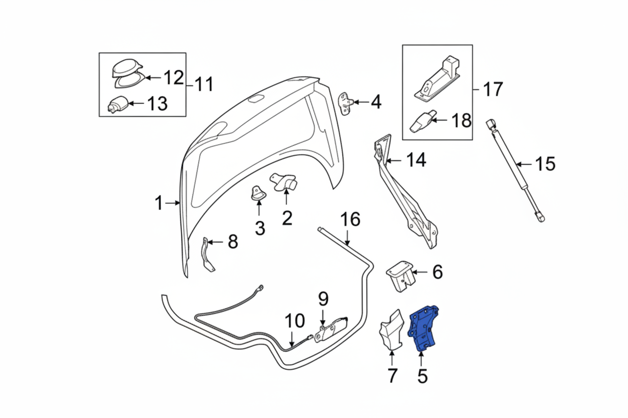 Rear Trunk Lid Lock Latch 4F5827505D Compatible With AUDI A4 A5 A6 A8 & VW PASSAT B6 (3C2) | PASSAT / Magotan & PASSAT B7 (362)