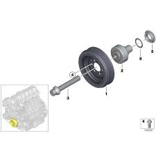 Crankshaft Pulley 11237519629 Compatible With BMW 3 Series  (E90) & 5 Series  (E60) & X3 (E83) Tag-CP-03